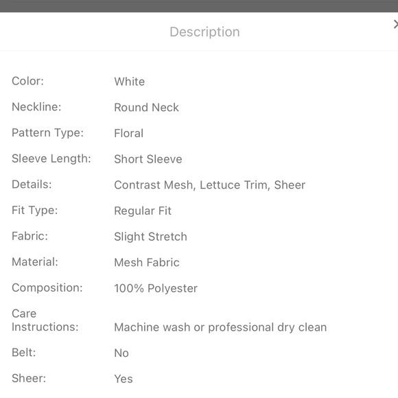 Sheer Floral Top - Picture 6 of 9